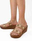 Sandalia Cafe Mujer Pedreria Brillante Plataforma Moda Formal 3402951