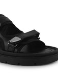 Sandalia Negro Mujer Plataforma Baja Hebilla Moda Confort Casual 3402979