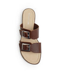 Sandalia Cafe Piso Doble Hebilla Casual Mujer Moda 4910035