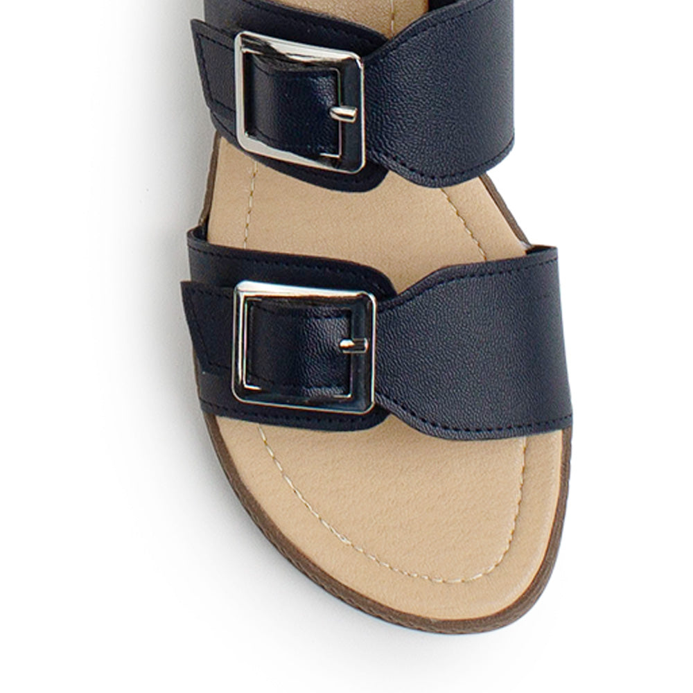 Sandalia Marino Piso Doble Hebilla Casual Mujer Moda 4910036