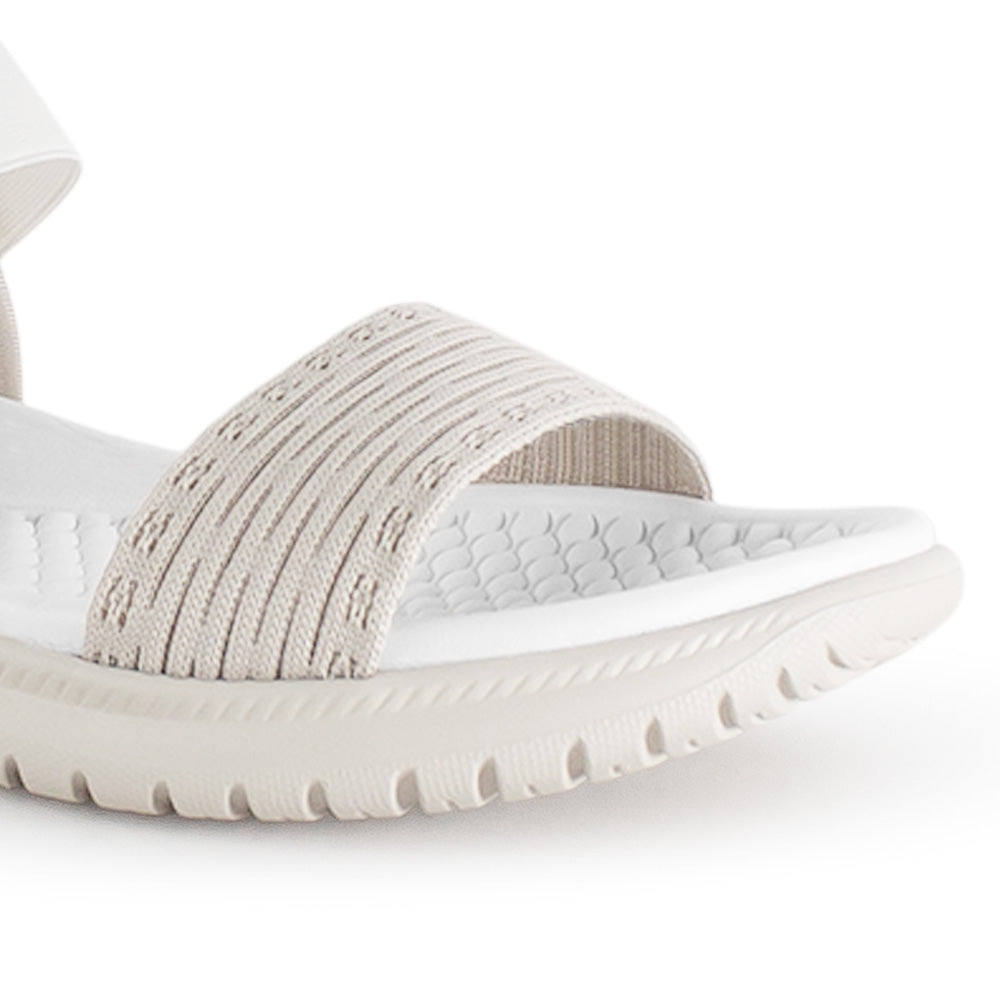 Sandalias Beige Mujer Confort Pulsera Elástica Casual Moda 4870016