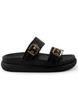 Sandalias Negro Mujer Hebillas Confort Tendencia Moda Casual 4870024