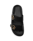 Sandalias Negro Mujer Hebillas Confort Tendencia Moda Casual 4870024
