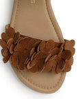 Sandalia Cafe Mujer Piso Pulsera Resorte Moda Flores Casual 3620338
