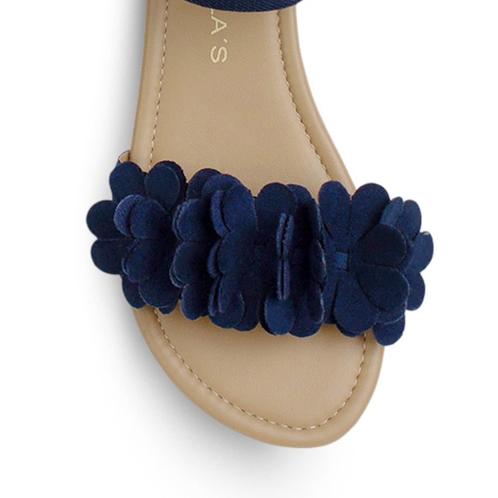 Sandalia Marino Mujer Piso Pulsera Resorte Moda Flores Casual 3620382
