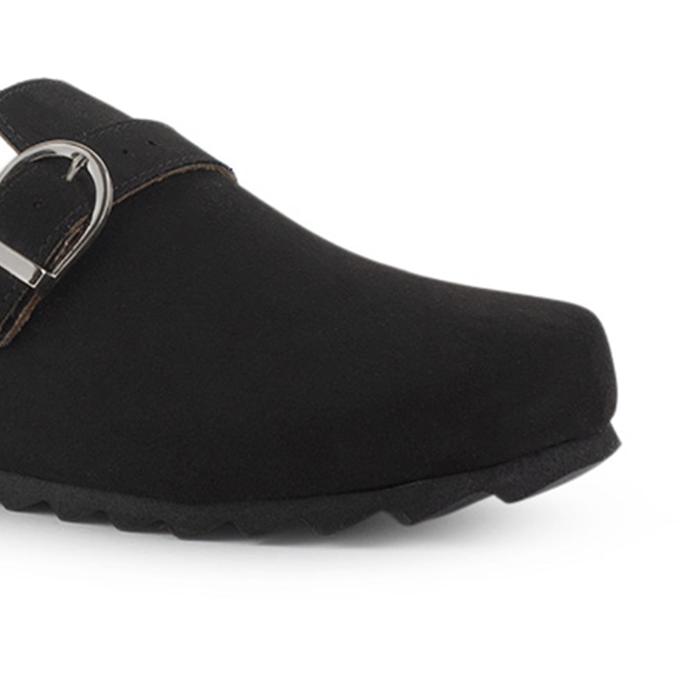 Sandalia Negro Mujer Moda Casual Tipo Zueco Hebilla Ajustable 4640031