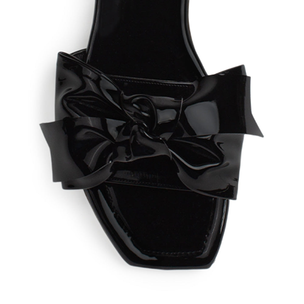 Sandalia Negro Nudo Tira Ancha Moda Mujer Casual Verano Elegante 1220359