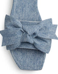 Sandalia Azul Nudo Tira Ancha Moda Mujer Casual Verano Elegante 1220360