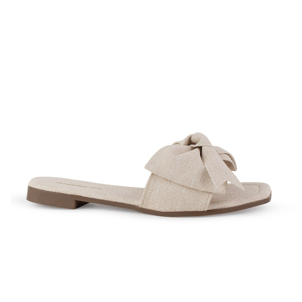 Sandalia Beige Nudo Tira Ancha Moda Mujer Casual Verano Elegante 1220361