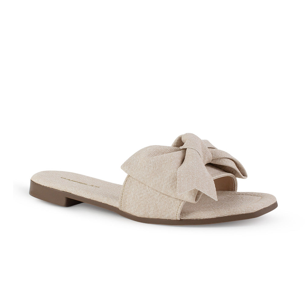 Sandalia Beige Nudo Tira Ancha Moda Mujer Casual Verano Elegante 1220361