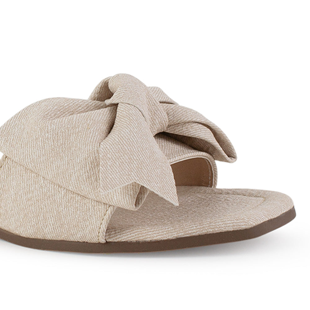 Sandalia Beige Nudo Tira Ancha Moda Mujer Casual Verano Elegante 1220361