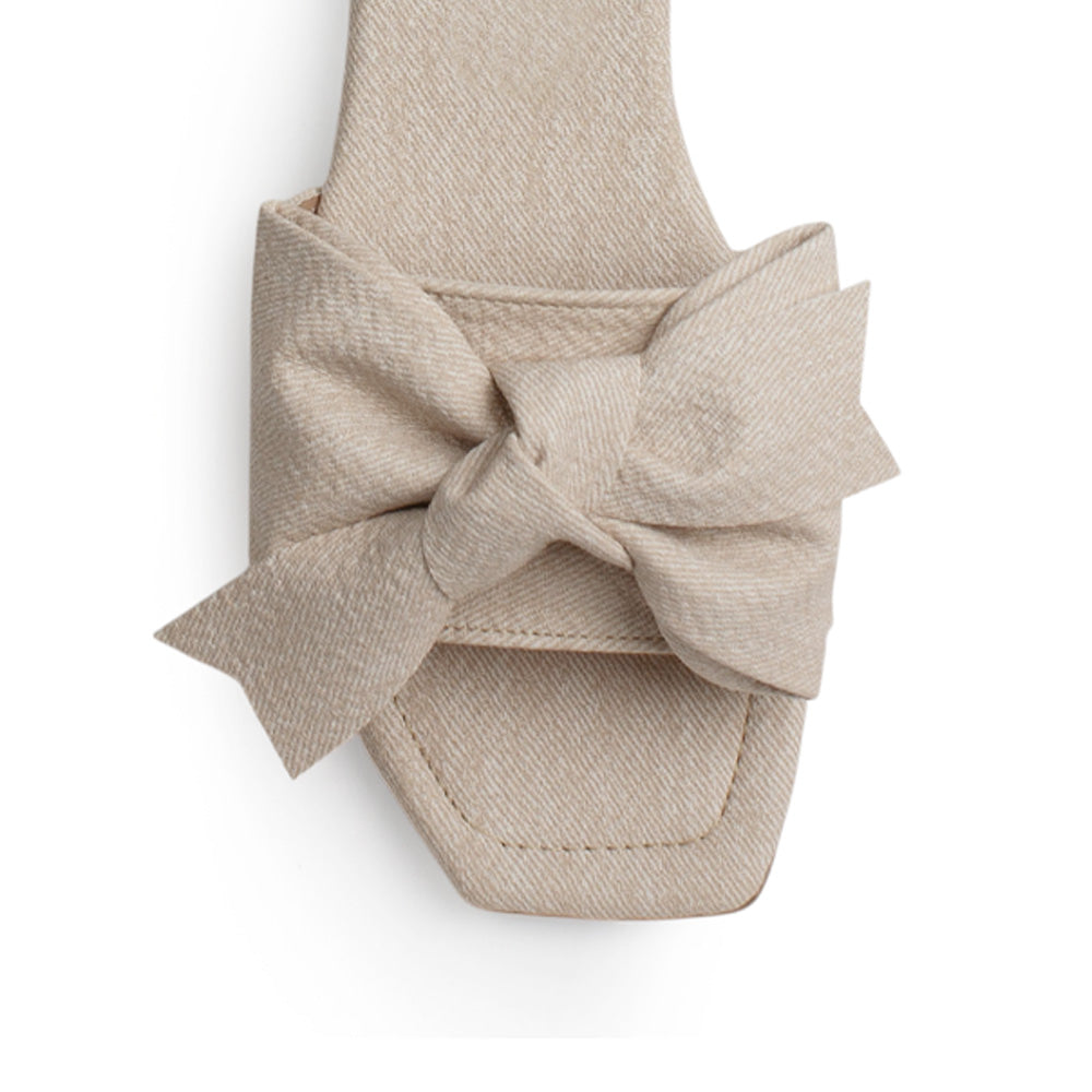 Sandalia Beige Nudo Tira Ancha Moda Mujer Casual Verano Elegante 1220361
