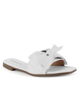 Sandalia Blanco Nudo Tira Ancha Moda Mujer Casual Verano Elegante 1220363