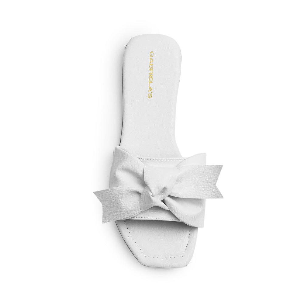Sandalia Blanco Nudo Tira Ancha Moda Mujer Casual Verano Elegante 1220363