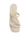 Sandalia Beige Piso Mujer Casual Tiras Cruzadas Moda 2870218