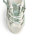 Tenis Verde Blanco Dama Plataforma Chunky Cordones Comodo Urbano Moda 3201389