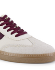 Tenis Beige Vino Casual Moderno Mujer Suela Comoda Agujetas 4490090