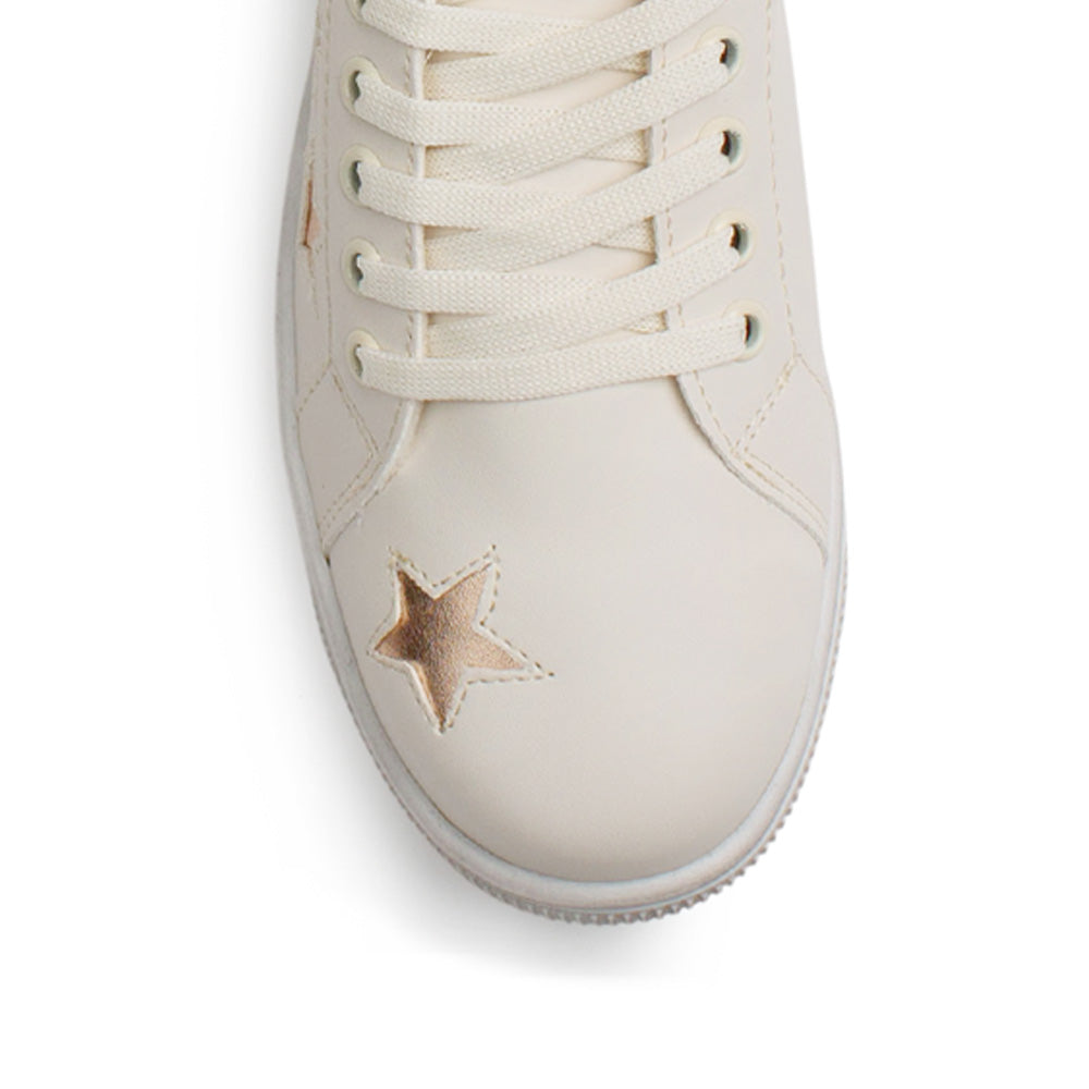 Tenis Beige Oro Rosado Mujer Casual Moda Cordones Estilo Urbano Suela Baja 4490099