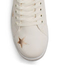 Tenis Beige Oro Rosado Mujer Casual Moda Cordones Estilo Urbano Suela Baja 4490099