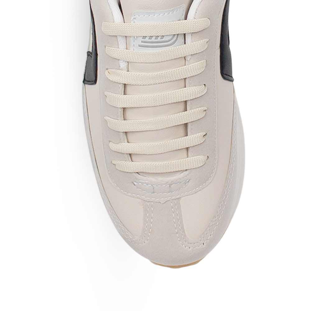 Tenis Beige Negro Mujer Casual Moda Comodo Sneakers Urbano Dama 3402810