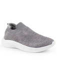 Tenis Gris Confort Dama Plano Brillos Casual Comodidad Mujer 3402857
