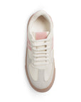 Tenis Beige Rosa Dama Casual Moda Urbano Agujeta Comodo Plataforma 3402958