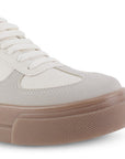 Tenis Beige Rosa Dama Casual Moda Urbano Agujeta Comodo Plataforma 3402958