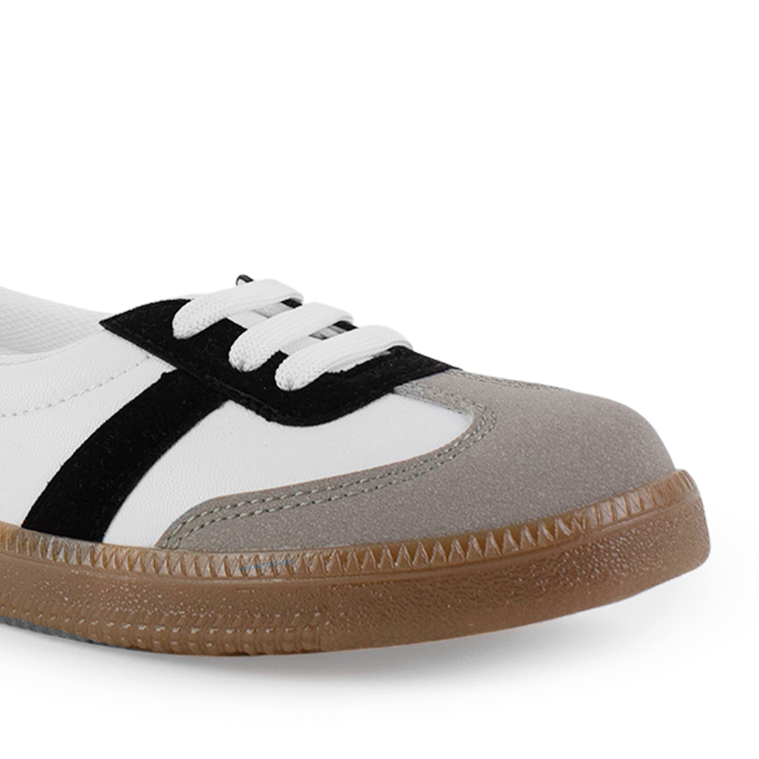 Tenis Blanco Negro Gris Dama Casual Moda Con Diseño Ligero Comodo Mujer Piso 3402959