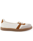 Tenis Beige Cafe Dama Casual Moda Con Diseño Ligero Comodo Mujer Piso 3402960