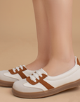 Tenis Beige Cafe Dama Casual Moda Con Diseño Ligero Comodo Mujer Piso 3402960