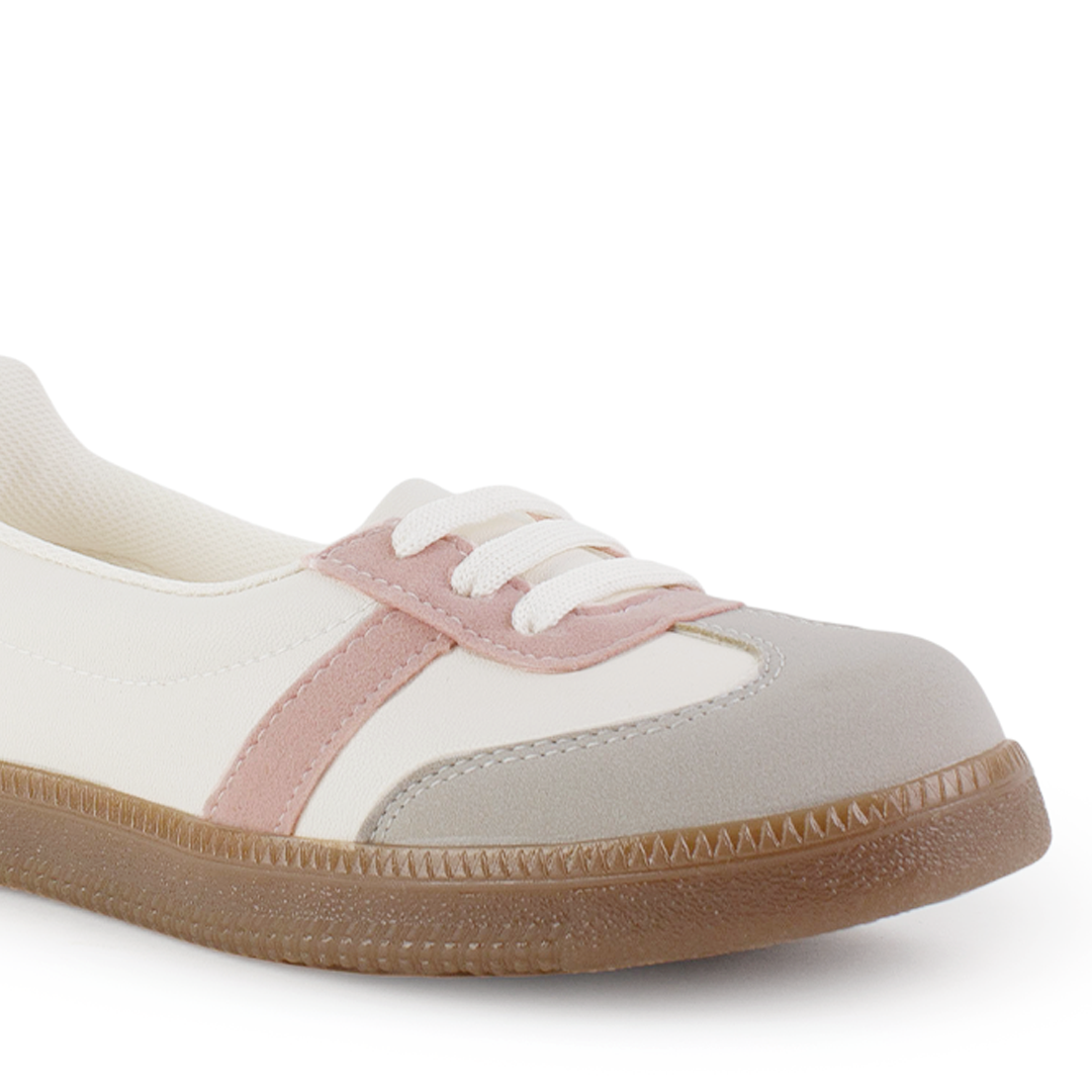 Tenis Beige Rosa Dama Casual Moda Con Diseño Ligero Comodo Mujer Piso 3402961