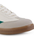 Tenis Beige Verde Mujer Suela Ligera Puntera Redondeada Con Cordones 3402965