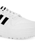 Tenis Blanco Negro Dama Plataforma Alta Casual Moda Sneakers Comodo Urbano 3280217