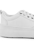 Tenis Blanco Sneaker Mujer Suela Chunky Agujetas Casual 3280218