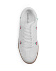 Tenis Blanco De Agujetas Bordado Casual Comodo Sneaker clasico 3280219