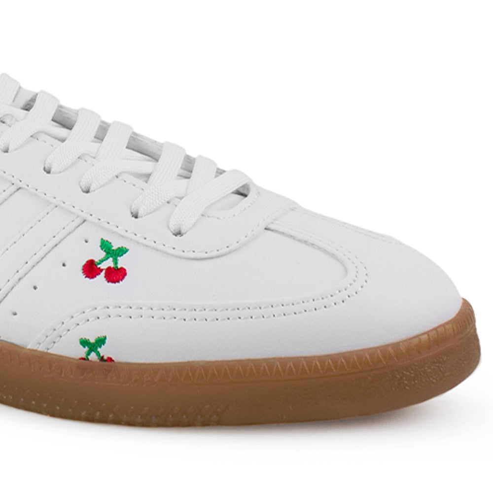 Tenis Blanco De Agujetas Bordado Casual Comodo Sneaker clasico 3280219