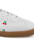 Tenis Blanco De Agujetas Bordado Casual Comodo Sneaker clasico 3280219