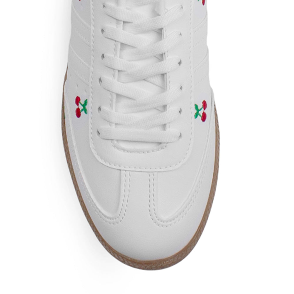Tenis Blanco De Agujetas Bordado Casual Comodo Sneaker clasico 3280219