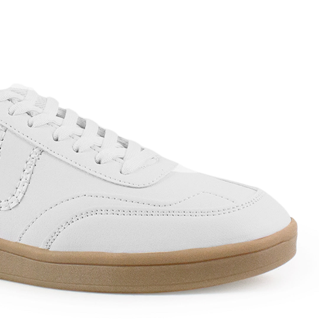 Tenis Blanco Mujer Agujeta Moda Dama Suela Plana Casual Basico 3280223