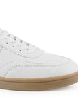 Tenis Blanco Mujer Agujeta Moda Dama Suela Plana Casual Basico 3280223