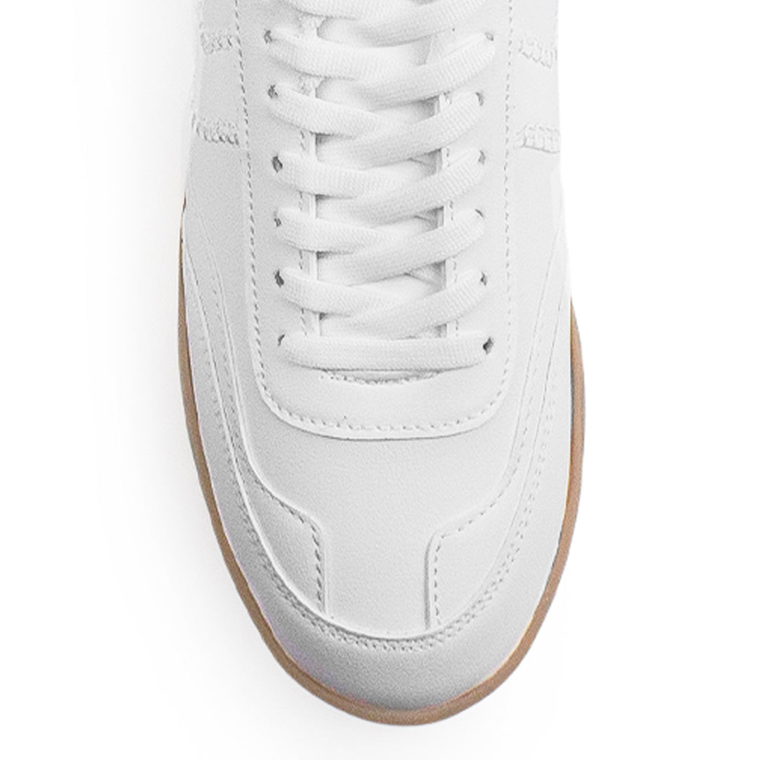 Tenis Blanco Mujer Agujeta Moda Dama Suela Plana Casual Basico 3280223