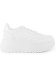 Tenis Blanco Dama Plataforma Gruesa Agujetas Estilo Casual Moda 3280226