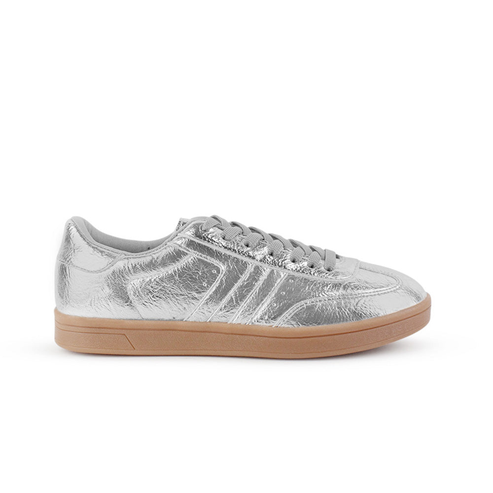 Tenis Plata Dama Casual Urbano Comodo Moda Mujer Agujeta 3280228