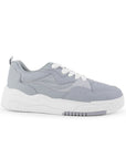 Tenis Gris Dama Casual Urbano Agujeta Ancha Moda Plataforma 3280236