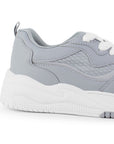 Tenis Gris Dama Casual Urbano Agujeta Ancha Moda Plataforma 3280236