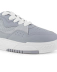Tenis Gris Dama Casual Urbano Agujeta Ancha Moda Plataforma 3280236
