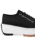 Tenis Negro De Lona Plataforma Chuck Mujer 4530027