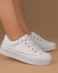 Tenis Blanco Piso Mujer Casual Moda Dama Comodos Básico Urbano 4272751