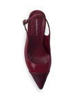 Zapatilla Vino Puntal Tacon Delgado Stiletto Destalonado Mujer 2000116