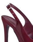 Zapatilla Vino Puntal Tacon Delgado Stiletto Destalonado Mujer 2000116